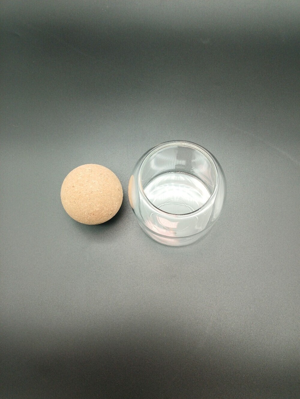 Cork Top Glass Jar - Clear Glass with Natural Cork Lid - Picture 4 of 8